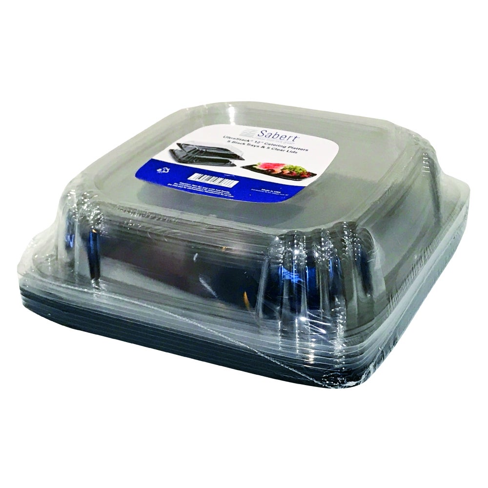 Sabert Square Plastic Tray Set