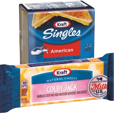 Kraft Singles or Chunk Cheeses