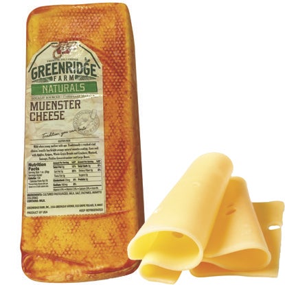 Greenridge Farm All Natural Muenster, Brick, or Baby Swiss Cheese