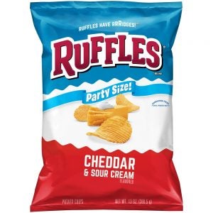 Party Size Cheddar & Sour Cream Ruffles Chips | Packaged