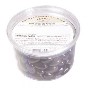 Dark Chocolate Almonds 12/12 oz | Packaged