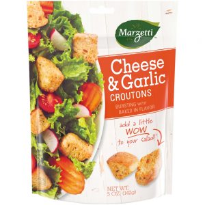 Cheese & Garlic Croutons | Packaged