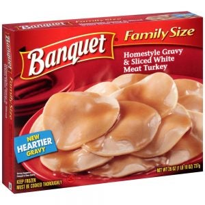 Banquet Homestyle Gravy & Sliced White Meat Turkey | Packaged