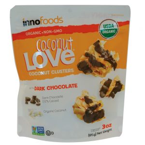 Coconut Love Dark Chocolate Coconut Clusters | Packaged
