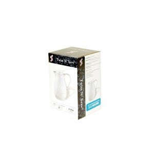 White Swirl Thermal Pot | Packaged