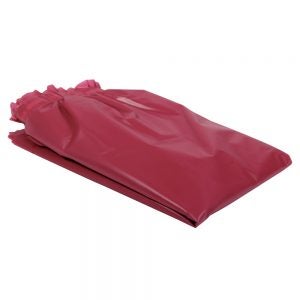 Burgandy Plastic Table Skirt | Raw Item