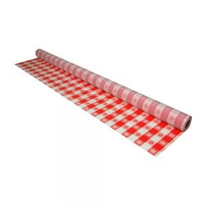 100 Foot x 40 Inch Plastic Table Covers, Red Gingham | Raw Item