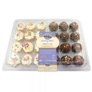 Mini Chocolate & Vanilla Cupcakes | Packaged