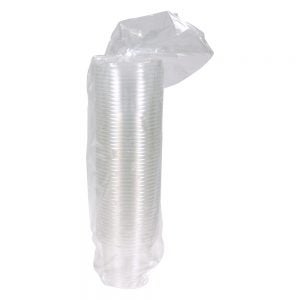 Plastic High Dome Lids, Clear | Packaged