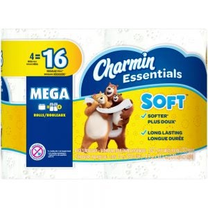 Charmin Essentials Mega Toilet Paper | Packaged