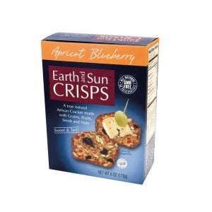 Earth & Sun Crackers Apricot Blueberry | Packaged