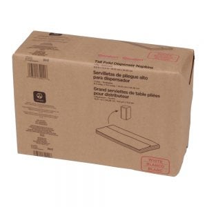 1-Ply Embossed Tall-Fold Dispenser Napkins | Packaged