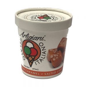 Authentic Italian Salted Caramel Gelato | Packaged
