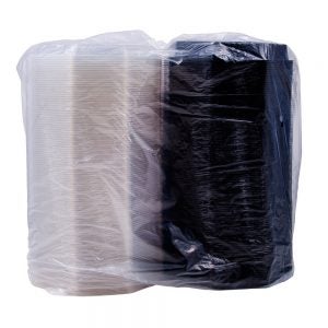 Black Plastic Containers With Lids | Packaged