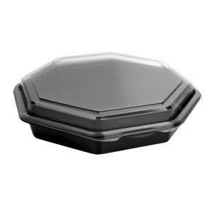 Black Plastic Containers With Lids | Raw Item