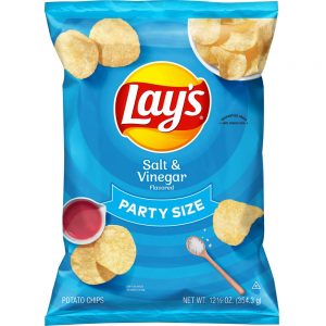 Salt & Vinegar Flavored Potato Chips Party Size | Packaged