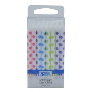 Dotted White Candles | Packaged