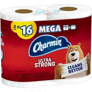 Charmin Ultra Strong Mega Roll 4ct | Packaged