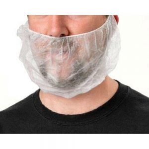 Beard Covers, White, Polypropylene | Styled