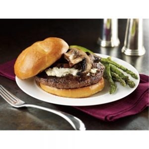 Ground Prime Rib Beef Patties, 75% Lean | Styled