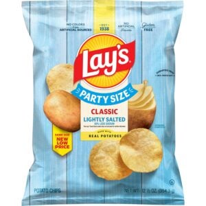 Party Size Lightly Salted Classic Potato Chips | Packaged
