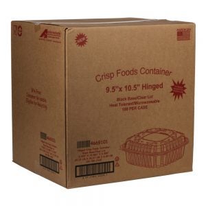 CONT PLAS 10.5X9.5" HNGD VNTD 100CT | Corrugated Box