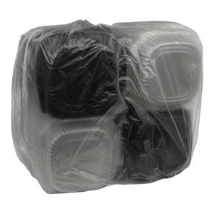 Three Compartment HInged Container | Packaged