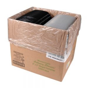 Three Compartment HInged Container | Packaged