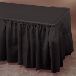 Black Plastic Table Skirt | Styled