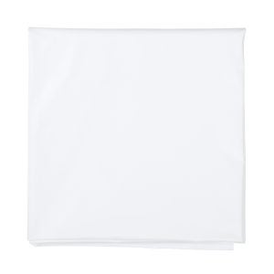 Plastic Tablecover, Round, White, 82" | Raw Item