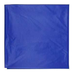 Plastic Round Tablecover, Blue, 82" | Raw Item