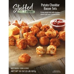 Potato Cheddar Bacon Tots | Packaged