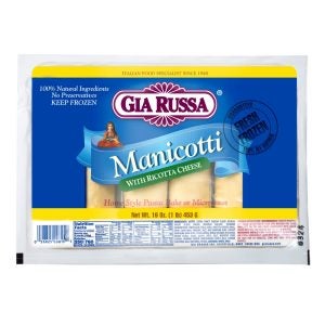 Gia Russa Manicotti 16oz | Packaged