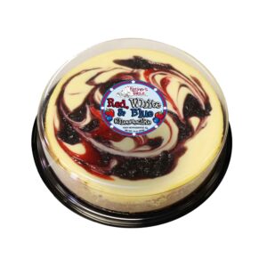 Red, White, & Blue Cheesecake | Packaged