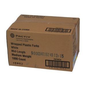 Plastic Fork, Individually Wrapped | Corrugated Box