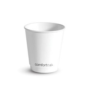 Comfy Package [100 Pack] 8 oz. White Paper Hot Cups, Coffee Cups