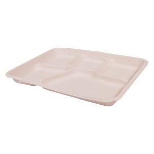 Fiber School Trays, 5 Compartment | Raw Item