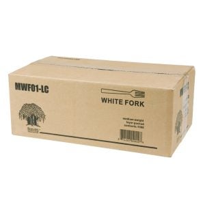 Medium Weight Plastic Poly Forks | Corrugated Box