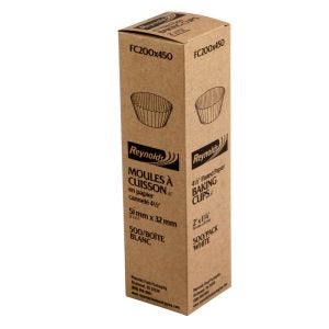 4 1/2" White Bake Cups | Packaged
