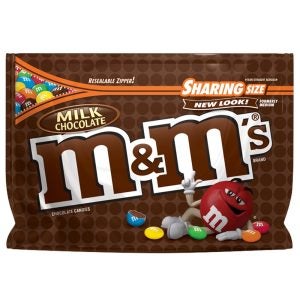 M&M Milk Chocolate Stand Up Bag | Packaged