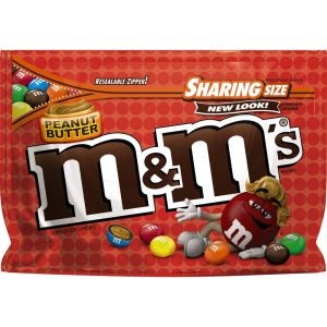 Peanut Butter M&Ms Candy Stand Up Bag | Packaged
