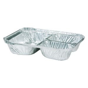 Foil Containers, 3-Compartment, with Foil Board Lid | Raw Item