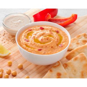 Roasted Red Pepper Hummus | Styled