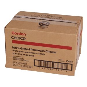 Grated Parmesan Cheese Packets | Corrugated Box