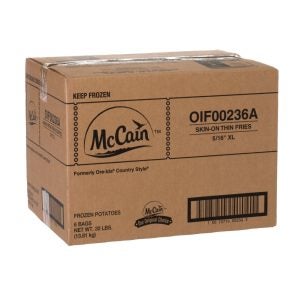 5/16 Inch Extra Long Fancy Regular Cut French Fries | Corrugated Box