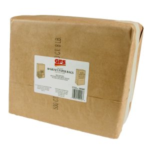8" Brown Paper Bag | Packaged