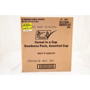 Variety Pack Single Serve Cereal Bowls | Corrugated Box