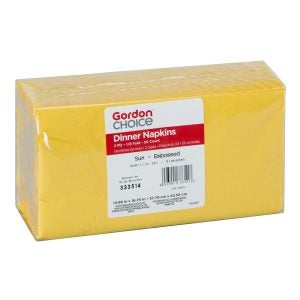 Yellow Dinner Napkin | Packaged