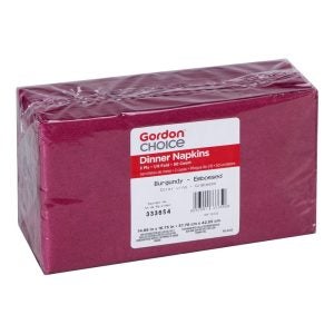 Burgandy Dinner Napkin | Packaged