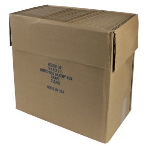 BOX BKRY 9X9X2.5 WINDOW KRFT 250 BOX | Packaged